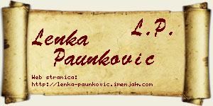Lenka Paunković vizit kartica